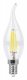 Лампа светодиодная филаментная Feron E14 11W 4000K Свеча на ветру Прозрачная LB-714 38012. 
