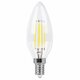 Лампа светодиодная филаментная Feron E14 7W 4000K Свеча Прозрачная LB-66 25780. 
