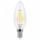 Лампа светодиодная филаментная Feron E14 9W 4000K Свеча Прозрачная LB-73 25958. 