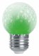 Лампа-строб светодиодная Feron E27 1W зеленый прозрачная LB-377 38209. 