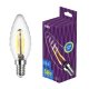 Лампа светодиодная филаментная REV TC37 E14 5W 2700K DECO Premium свеча на ветру 32430 0. 