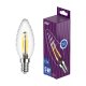 Лампа светодиодная филаментная REV TC37 E14 5W 4000K DECO Premium холодный свет свеча на ветру 32492 8. 