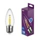 Лампа светодиодная филаментная REV TC37 E27 7W нейтральный белый свет свеча на ветру 32491 1. 