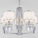 Подвесная люстра Eurosvet Zaffiro 10099/5 хром/прозрачный хрусталь Strotskis (новый абажур). 