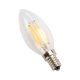 Лампа светодиодная филаментная Elvan E14 5W 4000K прозрачная E14-5W-6000K-CL-candle. 