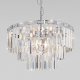 Подвесная люстра Eurosvet Elegante 10130/8 хром/прозрачный хрусталь Strotskis. 