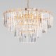 Подвесная люстра Eurosvet Elegante 10130/10 золото/прозрачный хрусталь Strotskis. 