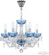 Подвесная люстра Bohemia Ivele Crystal 5402 5402/6/141 Ni Aquamarine/M-1G. 