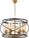 Подвесная люстра Lumina Deco LDP 8004-6 BK+MD. 