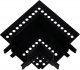 Магнитная трековая система Reluce RL 06202 corner connector BK. 
