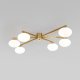 Потолочная люстра Eurosvet Opaline 70220/6 латунь Smart. 