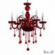 Подвесная люстра Ideal Lux Giudecca SP6 Rosso. 