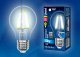 Лампа светодиодная Uniel (UL-00001372) E27 8W 4000K прозрачная LED-A60-8W/NW/E27/CL PLS02WH. 