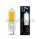 Лампа cветодиодная Gauss G4 5.5W 4100K прозрачная 107807205. 
