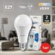 Лампа светодиодная ЭРА E27 19W 4000K матовая LED A65-19W-840-E27. 