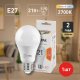 Лампа светодиодная ЭРА E27 21W 2700K матовая LED A65-21W-827-E27. 