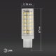 Лампа светодиодная ЭРА G9 9W 2700K прозрачная LED JCD-9W-CER-827-G9. 