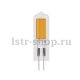 Лампа светодиодная (UL-00005063) G4 4W 3000K прозрачная LED-JC-220/4W/3000K/G4/CL GLZ08TR. 