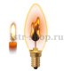 Лампа декоративная Uniel (UL-00002981) E14 3W золотистая IL-N-C35-3/RED-FLAME/E14/CL. 