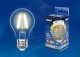 Лампа светодиодная филаментная Uniel E27 7W 3000K прозрачная LED-A60-7W/WW/E27/CL/MB GLM10TR. 