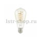 Лампа светодиодная филаментная Eglo E27 4W 2200К янтарь 11681. 