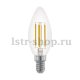 Лампа светодиодная филаментная Eglo диммируемая E14 3,5W 2700К прозрачная 11704. 