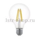 Лампа светодиодная филаментная Eglo диммируемая E27 6W 2700К прозрачная 11703. 