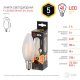 Лампа светодиодная филаментная ЭРА E14 5W 2700K матовая F-LED B35-5W-827-E14 frost. 