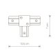 Коннектор T-образный Nowodvorski Profile 9186. 