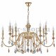 Подвесная люстра Crystal Lux MERCEDES SP6+6 GOLD/COLOR. 
