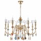 Подвесная люстра Crystal Lux MERCEDES SP8 GOLD/COLOR. 