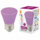Лампа декоративная светодиодная (UL-00005644) Volpe E27 1W фиолетовая матовая LED-D45-1W/PURPLE/E27/FR/С BELL. 