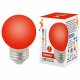 Лампа декоративная светодиодная (UL-00005646) Volpe E27 1W красная LED-G45-1W/RED/E27/FR/С. 