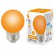 Лампа декоративная светодиодная (UL-00005650) Volpe E27 1W оранжевая LED-G45-1W/ORANGE/E27/FR/С. 
