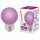 Лампа декоративная светодиодная (UL-00005652) Volpe E27 1W фиолетовая LED-G45-1W/PURPLE/E27/FR/С. 