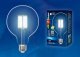 Лампа светодиодная филаментная (UL-00004861) Uniel E27 15W 4000K прозрачная LED-G125-15W/4000K/E27/CL PLS02WH. 