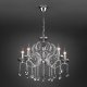 Подвесная люстра Eurosvet Brezza 10107/5 хром/дымчатый хрусталь Strotskis. 