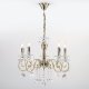 Подвесная люстра Eurosvet Ravenna 10104/5 античная бронза/прозрачный хрусталь Strotskis. 