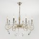Подвесная люстра Eurosvet Ravenna 10104/8 античная бронза/прозрачный хрусталь Strotskis. 
