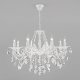 Подвесная люстра Eurosvet Veletta 10108/8 белый/прозрачный хрусталь Strotskis. 