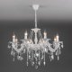 Подвесная люстра Eurosvet Veletta 10108/8 белый/прозрачный хрусталь Strotskis. 