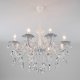 Подвесная люстра Eurosvet Veletta 10108/8 белый/прозрачный хрусталь Strotskis. 