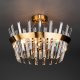 Потолочная люстра Eurosvet Steccato 10111/5 золотая бронза / прозрачный хрусталь Strotskis. 
