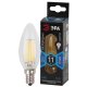 Лампа светодиодная филаментная ЭРА E14 11W 4000K прозрачная F-LED B35-11w-840-E14 Б0046987. 