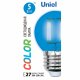 Лампа светодиодная Uniel Air Color E27 5Вт K LED-G45-5W/BLUE/E27 GLA02BL картон. 