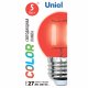 Лампа светодиодная Uniel Air Color E27 5Вт K LED-G45-5W/RED/E27 GLA02RD картон. 