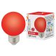 Лампа светодиодная (UL-00006959) Volpe E27 3W красная LED-G60-3W/Red/E27/FR/С. 
