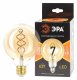 Лампа светодиодная филаментная ЭРА E27 7W 2400K прозрачная F-LED G95-7W-824-E27 spiral gold Б0047663. 