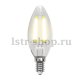 Лампа светодиодная филаментная Uniel E14 7,5W 3000K прозрачная LED-C35-7,5W/WW/E14/CL GLA01TR Набор из 5штук UL-00008081. 