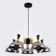 Подвесной светильник Ambrella light Traditional 5 TR9082/5 BK/GD/SM черный/золото/дымчатый E27/5 max 40W D750*750. 